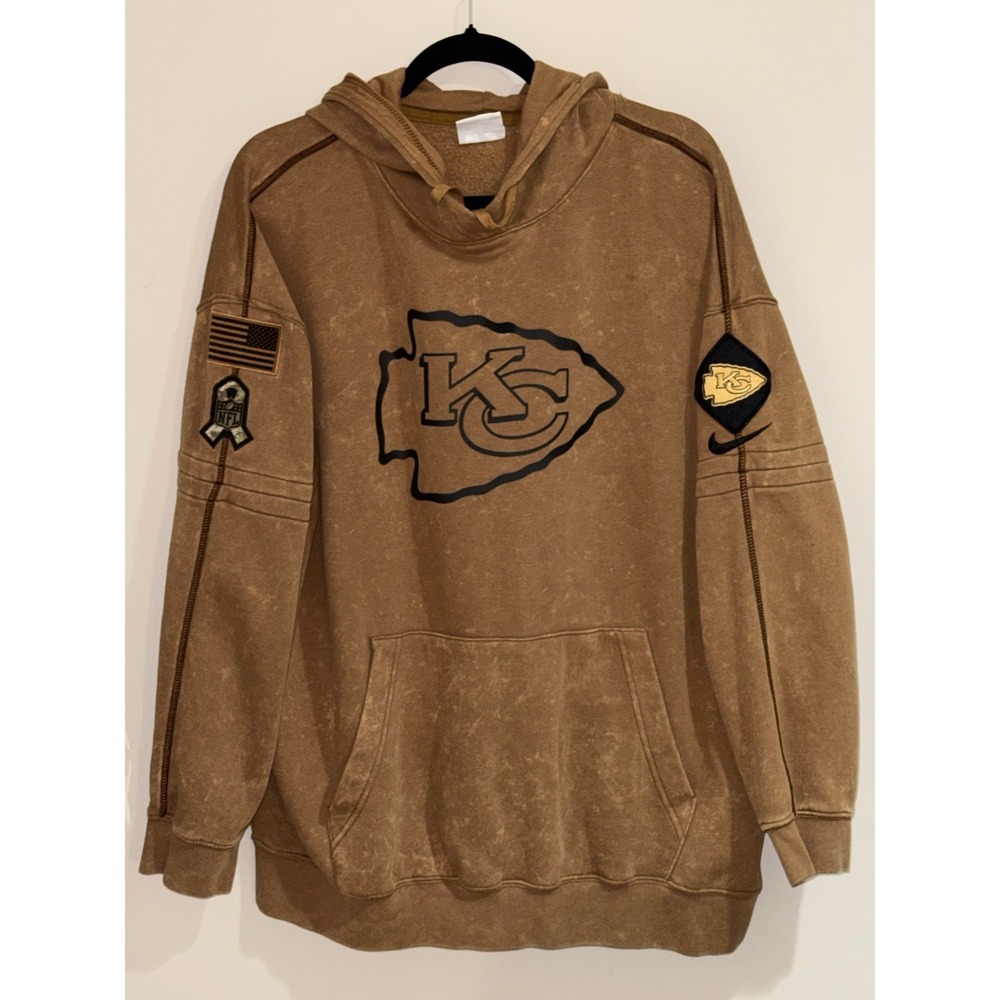 Nike Kansas City Chiefs Salute to Service Hoodie Authentic NFL Pullover Large